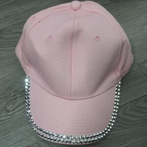 T.J.Maxx Pink Cap with Rhinestone Trim